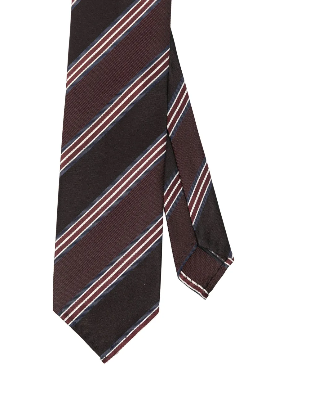 Lardini Gestreepte stropdas Bruin