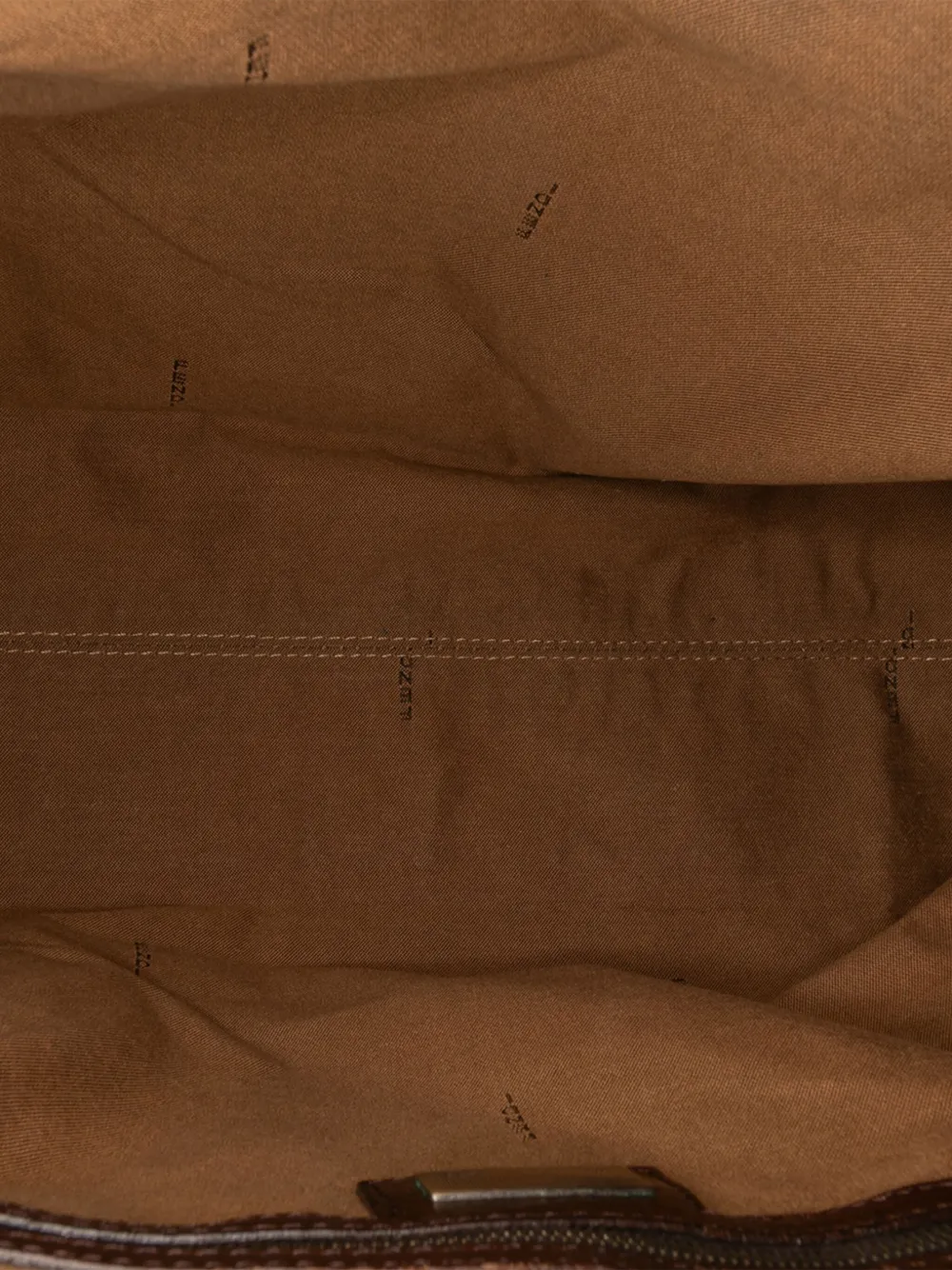 Pre-owned Fendi 2000-2010 Zucca Canvas Etniko Handbag In Brown