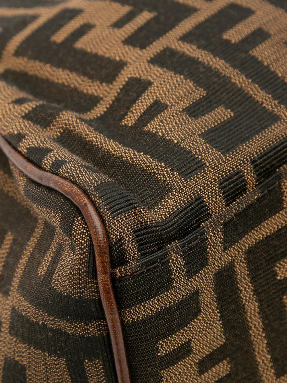 Pre-owned Fendi 2000-2010 Zucca Canvas Etniko Handbag In Brown