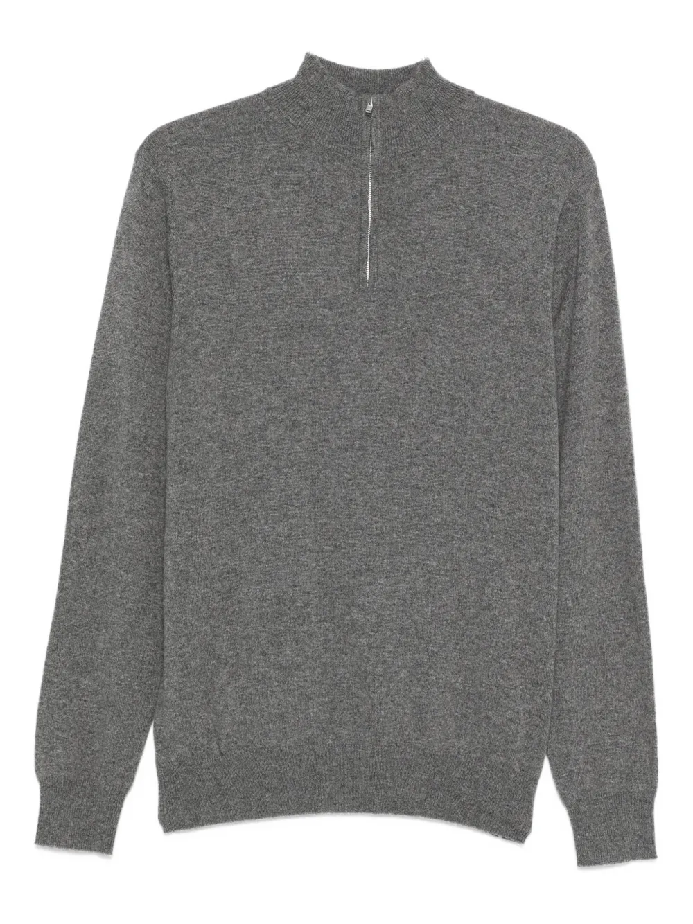 Soft Goat zip-up sweater - グレー Soft Goat zip-up sweater - グレー