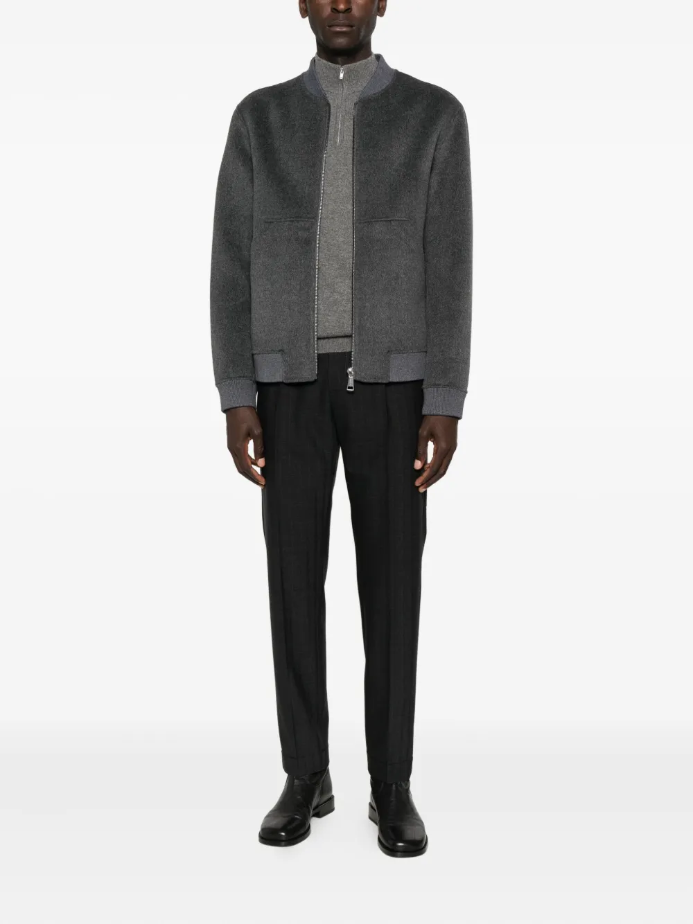 Soft Goat Trui met rits - Grijs