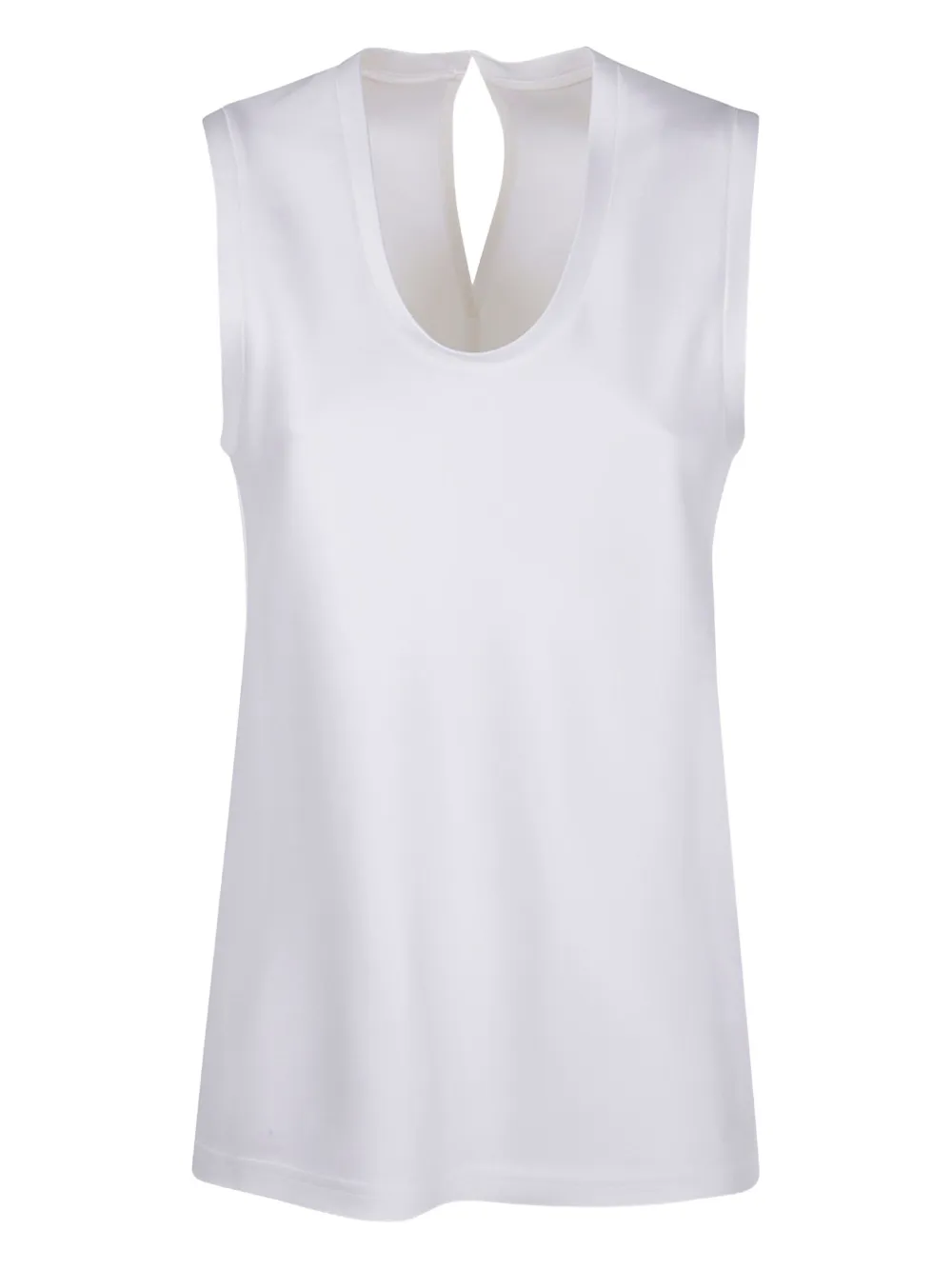 Carven Keyhole-detail Top In White