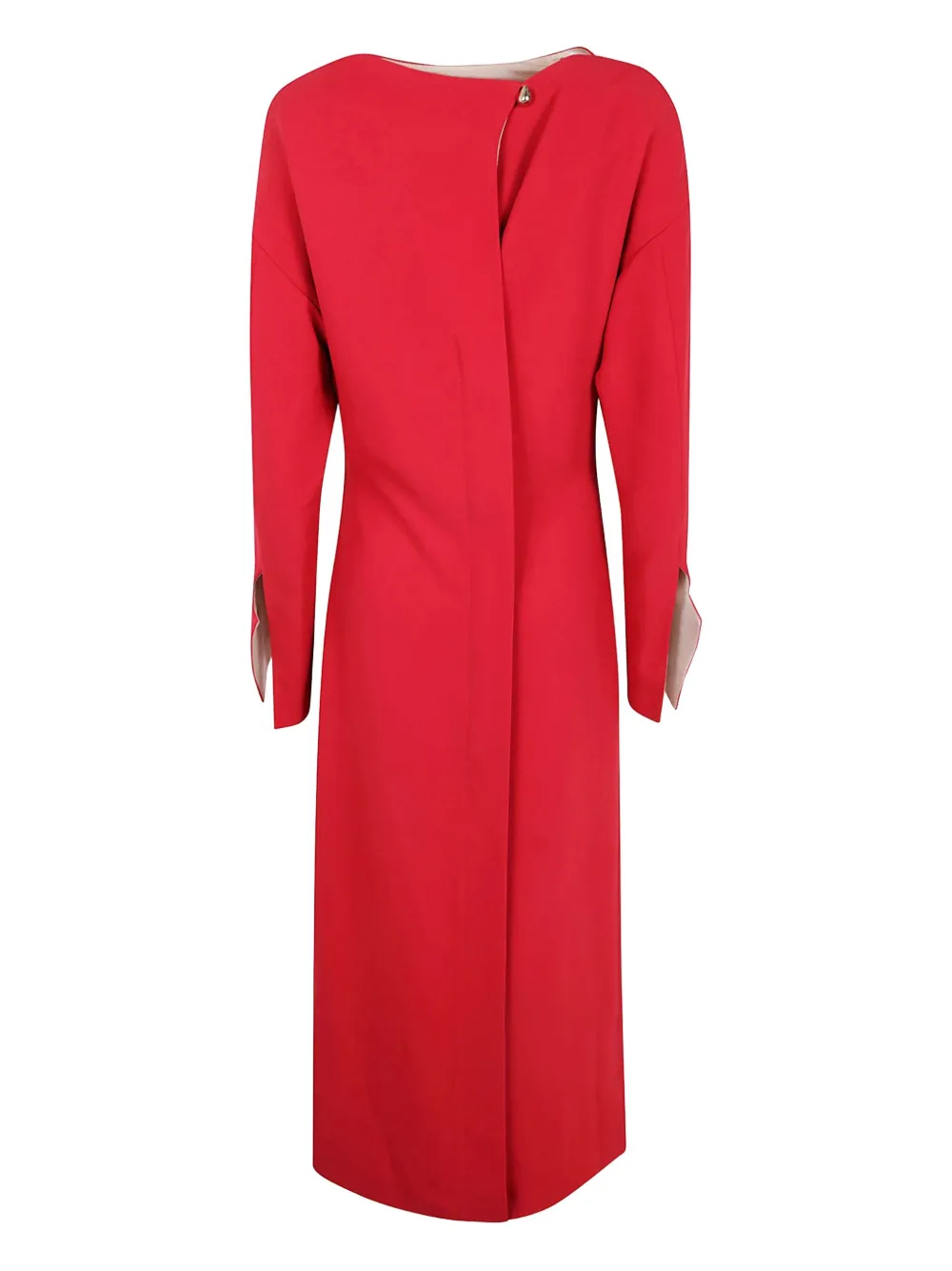 Carven Long-sleeve Midi Dress In Red