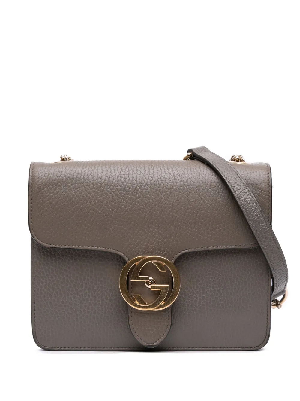 Gucci Pre-Owned 2016-2025 Small Dollar Calfskin Interlocking G crossbody bag | Brown | Image 1