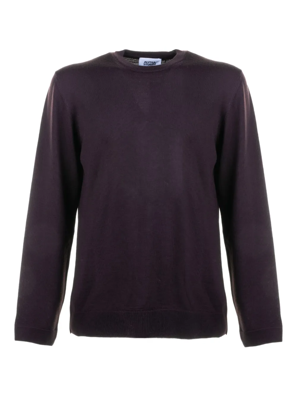 Alpha Studio Crew-neck Long-sleeved Sweater In Purple
