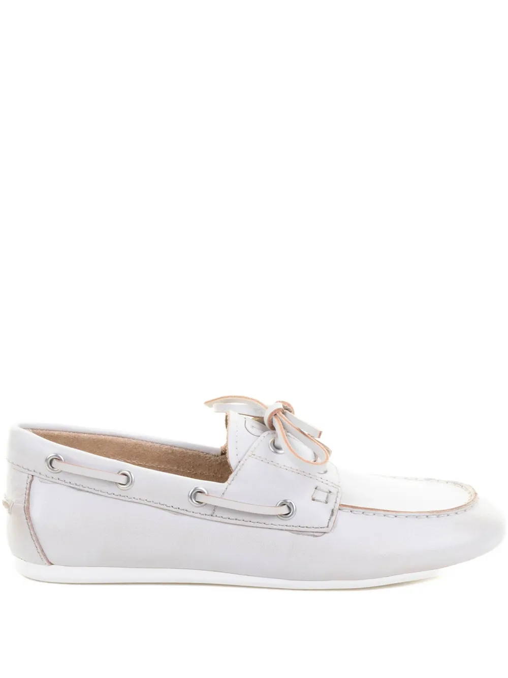 Bibi Lou Tana leather lace-up loafers White