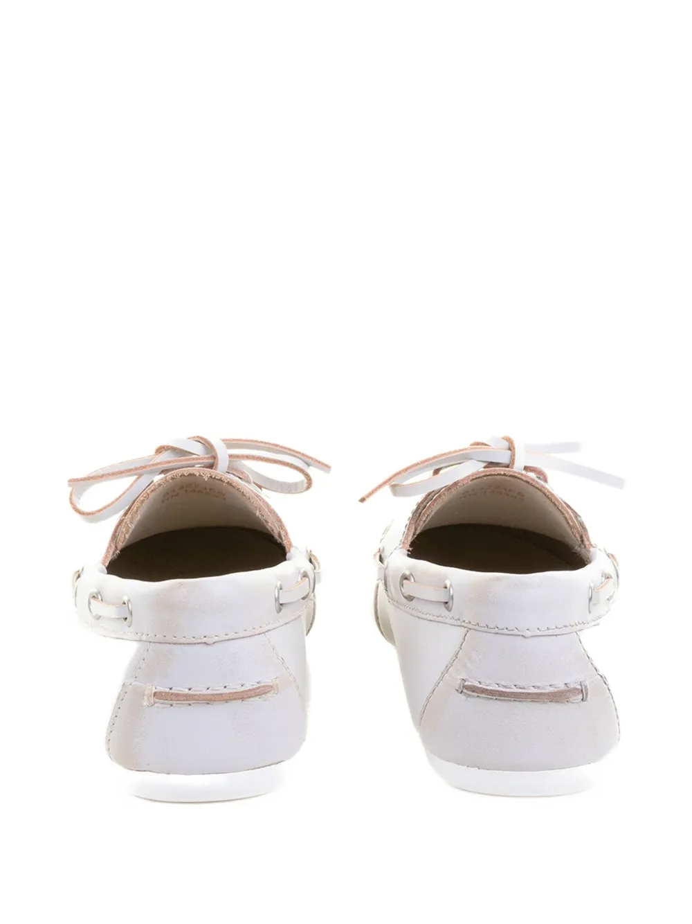 Bibi Lou Tana Leather Lace-up Loafers In White