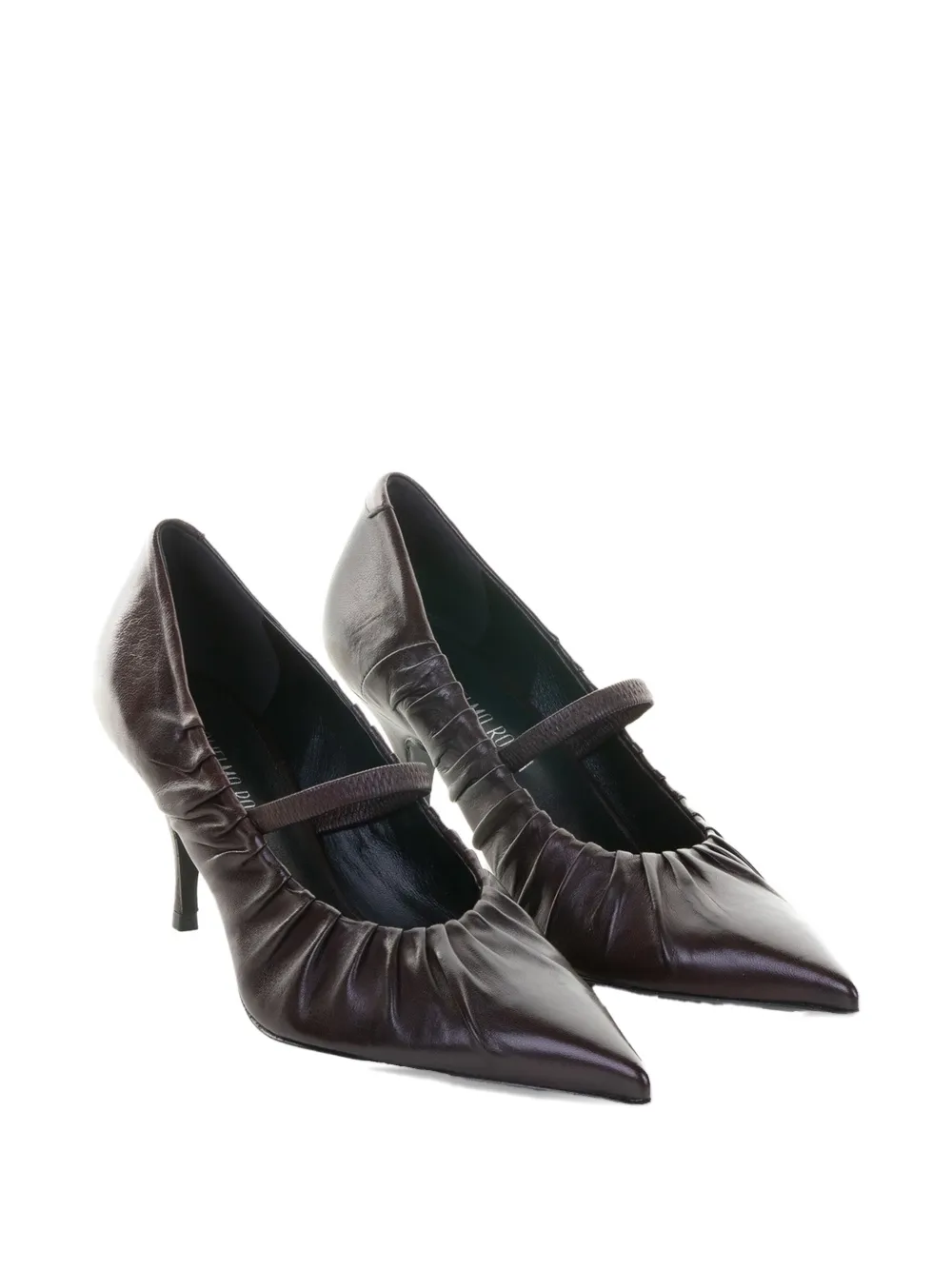 GUGLIELMO ROTTA 70 mm Allegra leren pumps met puntige neus Bruin