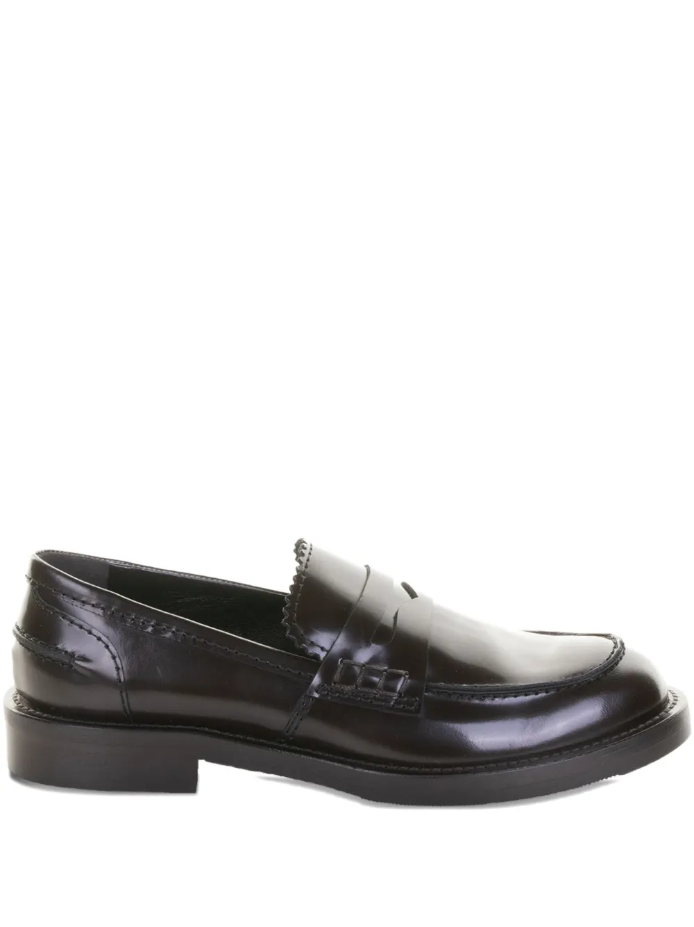 GUGLIELMO ROTTA Pretty Indio leather loafers Black