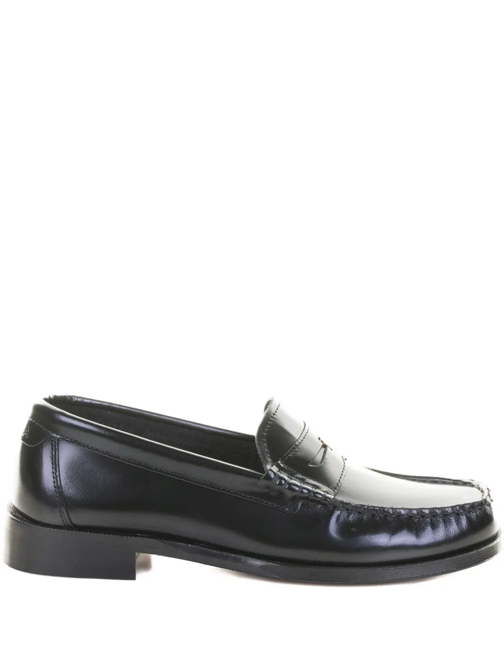 Furla leather penny-strap loafers Black