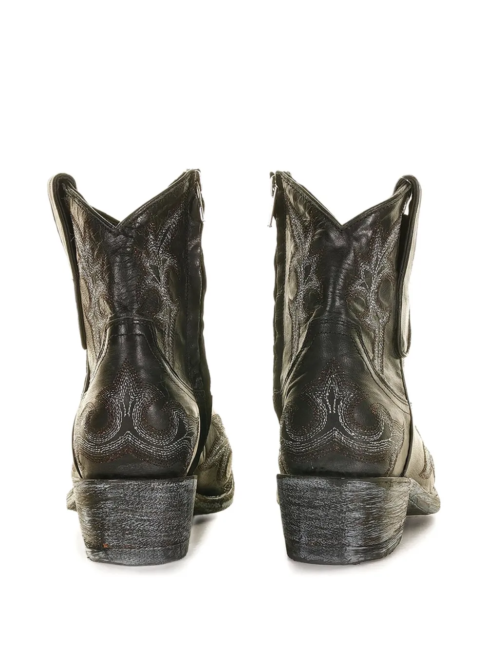 Mexicana 40mm Embroidered Leather Cowboy Boots In Multi
