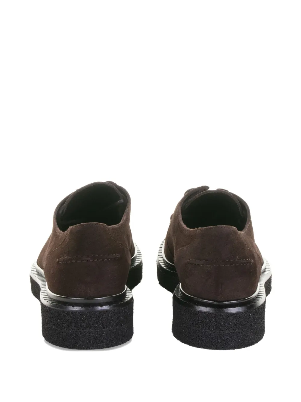 GUGLIELMO ROTTA Suède loafers met veters Bruin