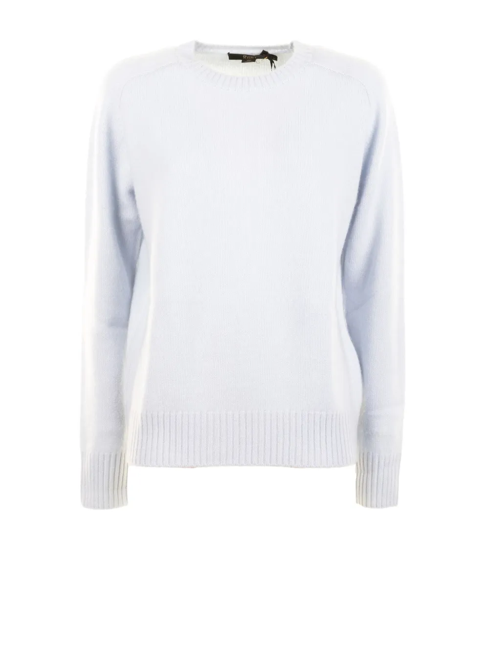 Seventy Crew-neck Ribbed-hem Sweater In Blue