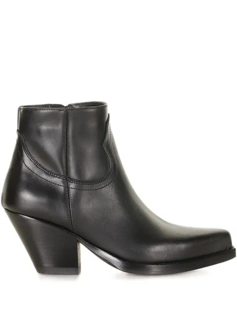 Sonora leather pointed cowboy boots