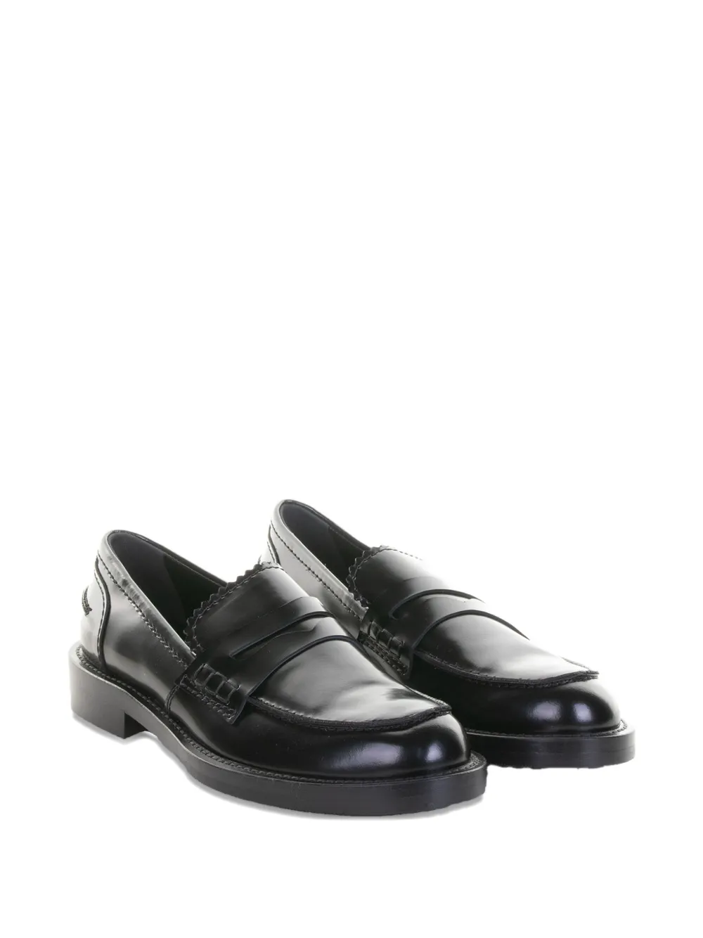 Guglielmo Rotta Brown Leather Moccasin With Leather Sole In Black