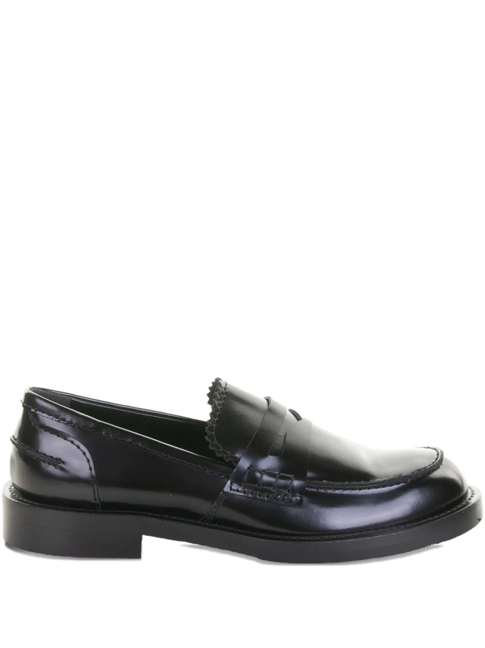 GUGLIELMO ROTTA Pretty Indio leather loafers Black