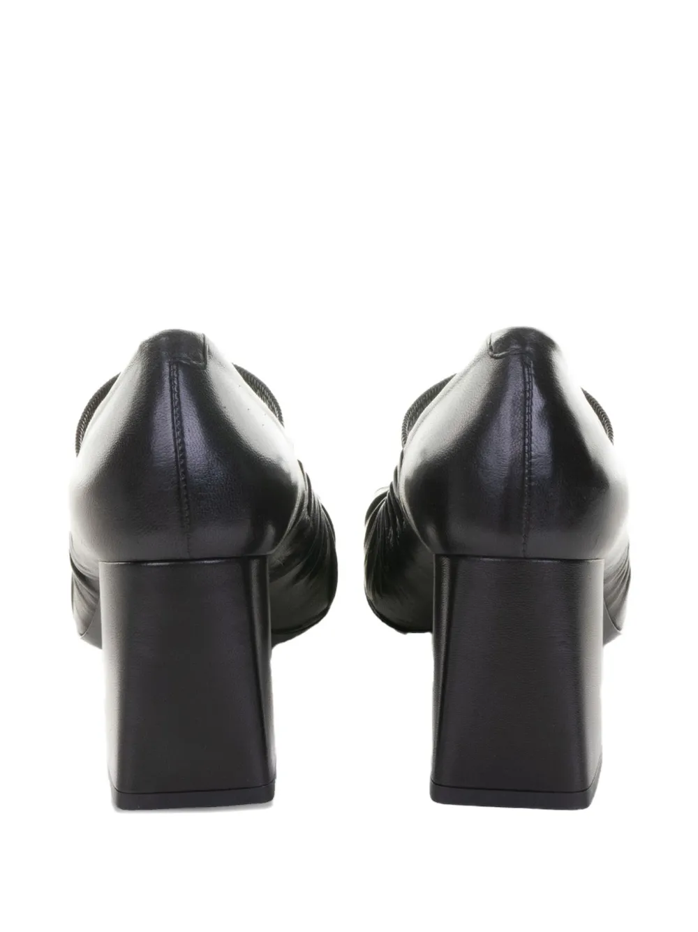 GUGLIELMO ROTTA 70 mm leren pumps met blokhak Zwart