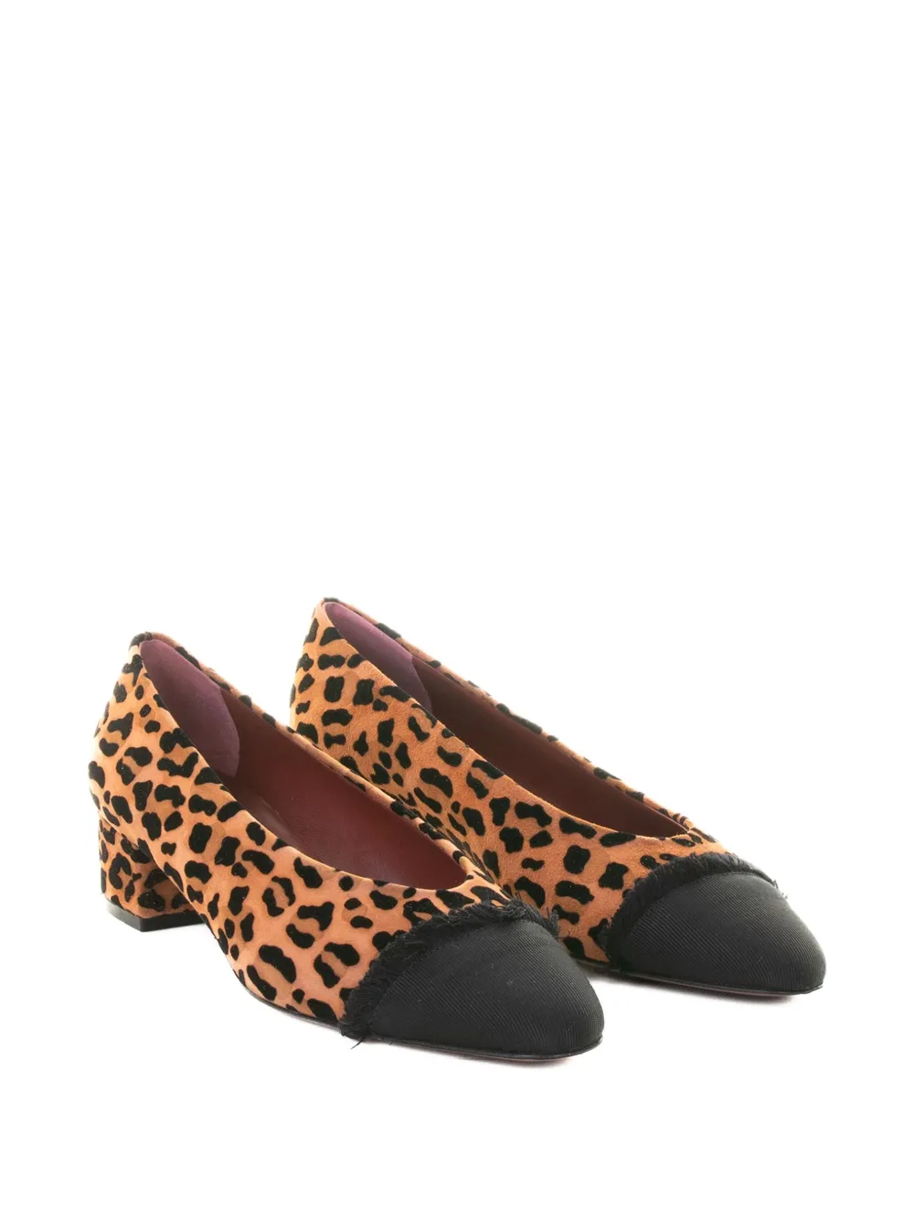 Roberto Festa 30mm leopard-print block-heel pumps Brown