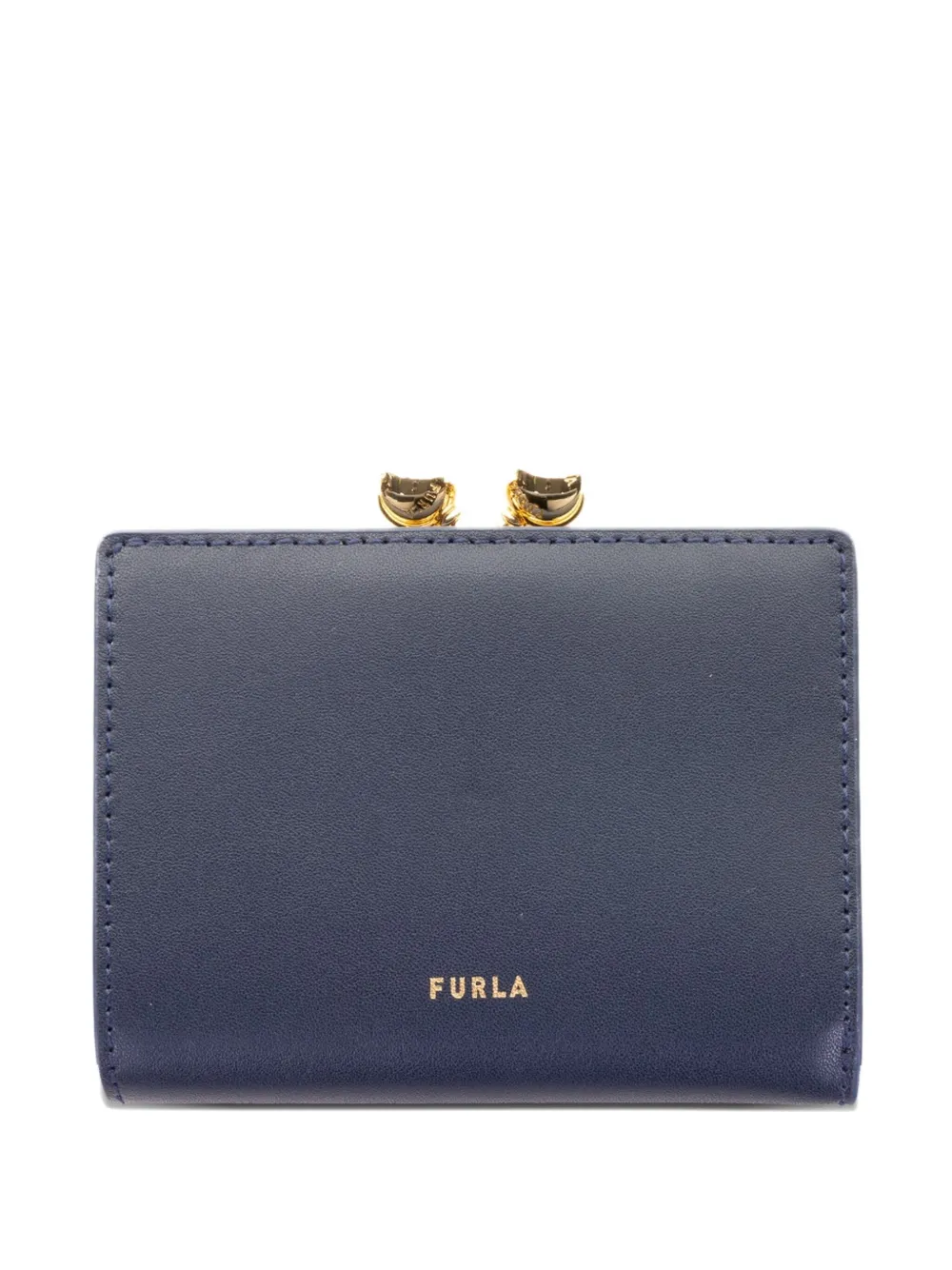 Furla Dots Leather Wallet In Blue