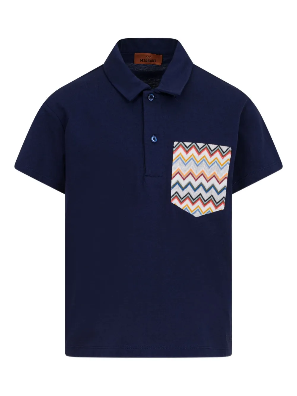 Missoni Kids pocket polo shirt - Blu