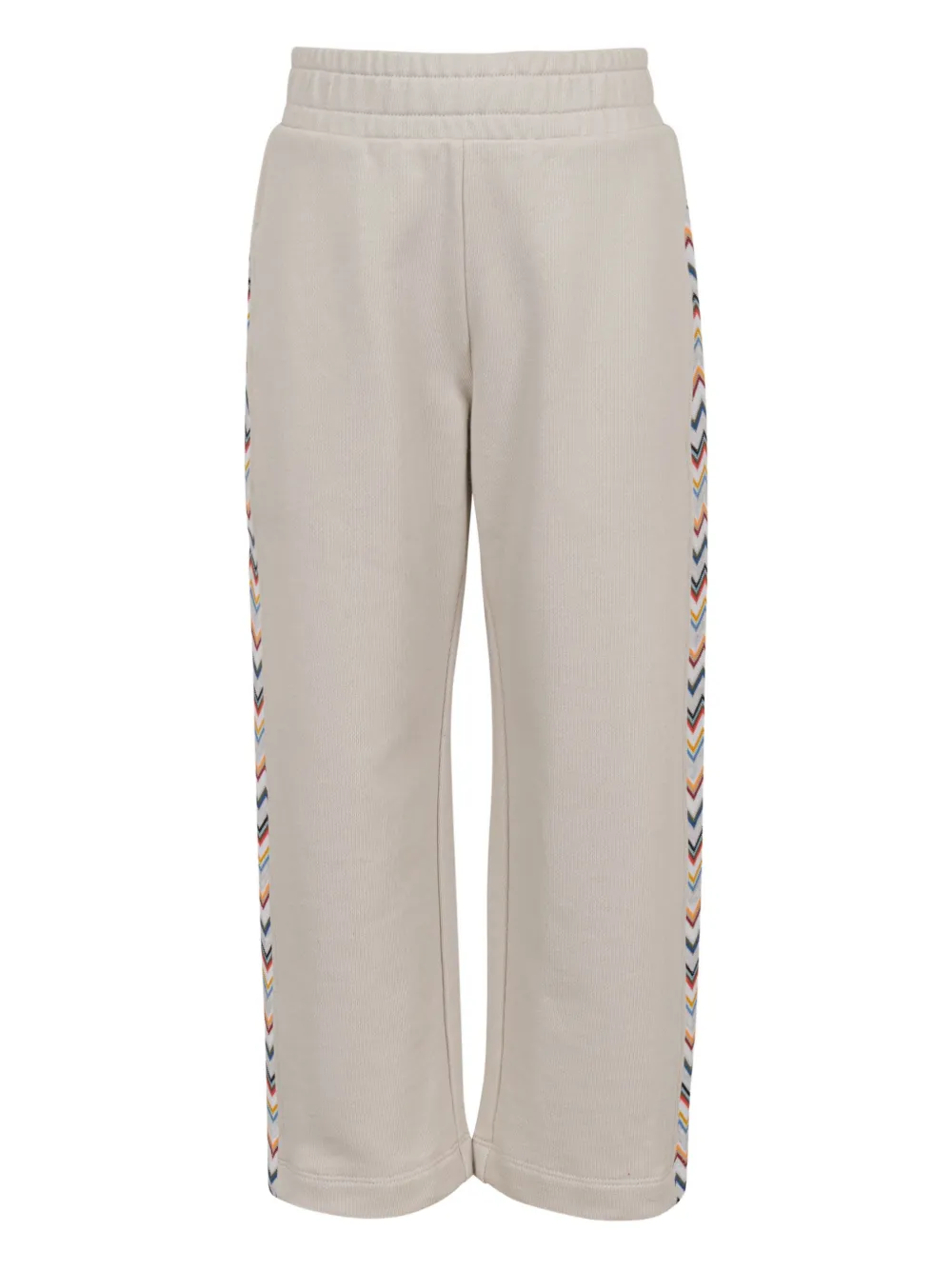 Missoni Kids zigzag-pattern cotton trousers | Neutrals | Image 1