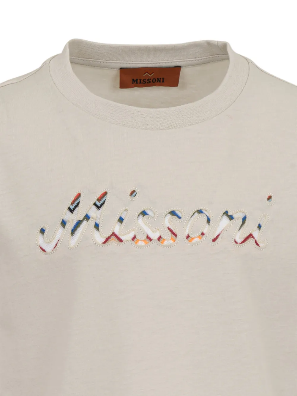 Missoni Kids T-shirt met logo Beige