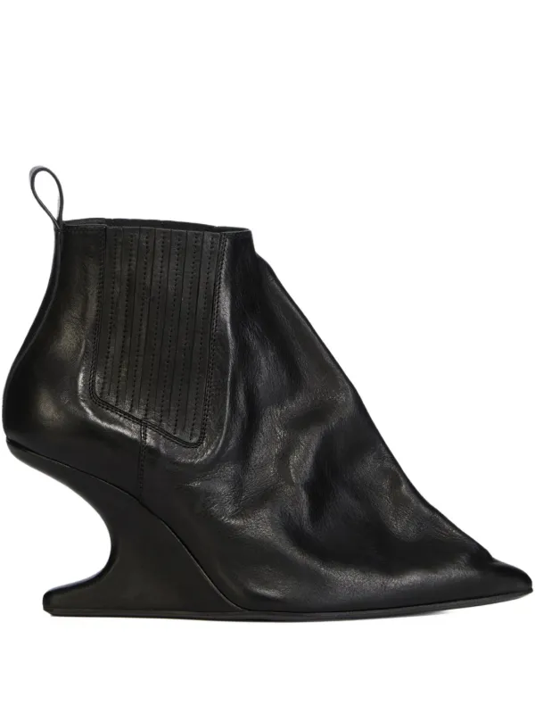 Rick Owens 80mm Taco Boots in Black