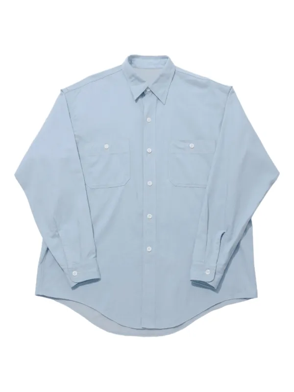 Kaptain Sunshine double-pocket long-sleeved Shirt | Blue | FARFETCH