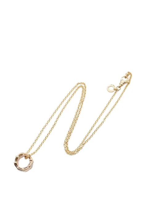 Bvlgari Pre-Owned 2020-2025 18K Yellow Gold Mother of Pearl Serpenti Viper Pendant necklace