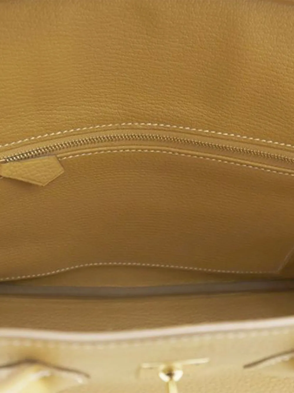 Pre-owned Hermes 2025 Togo Birkin Retourne 25 Handbag In Brown
