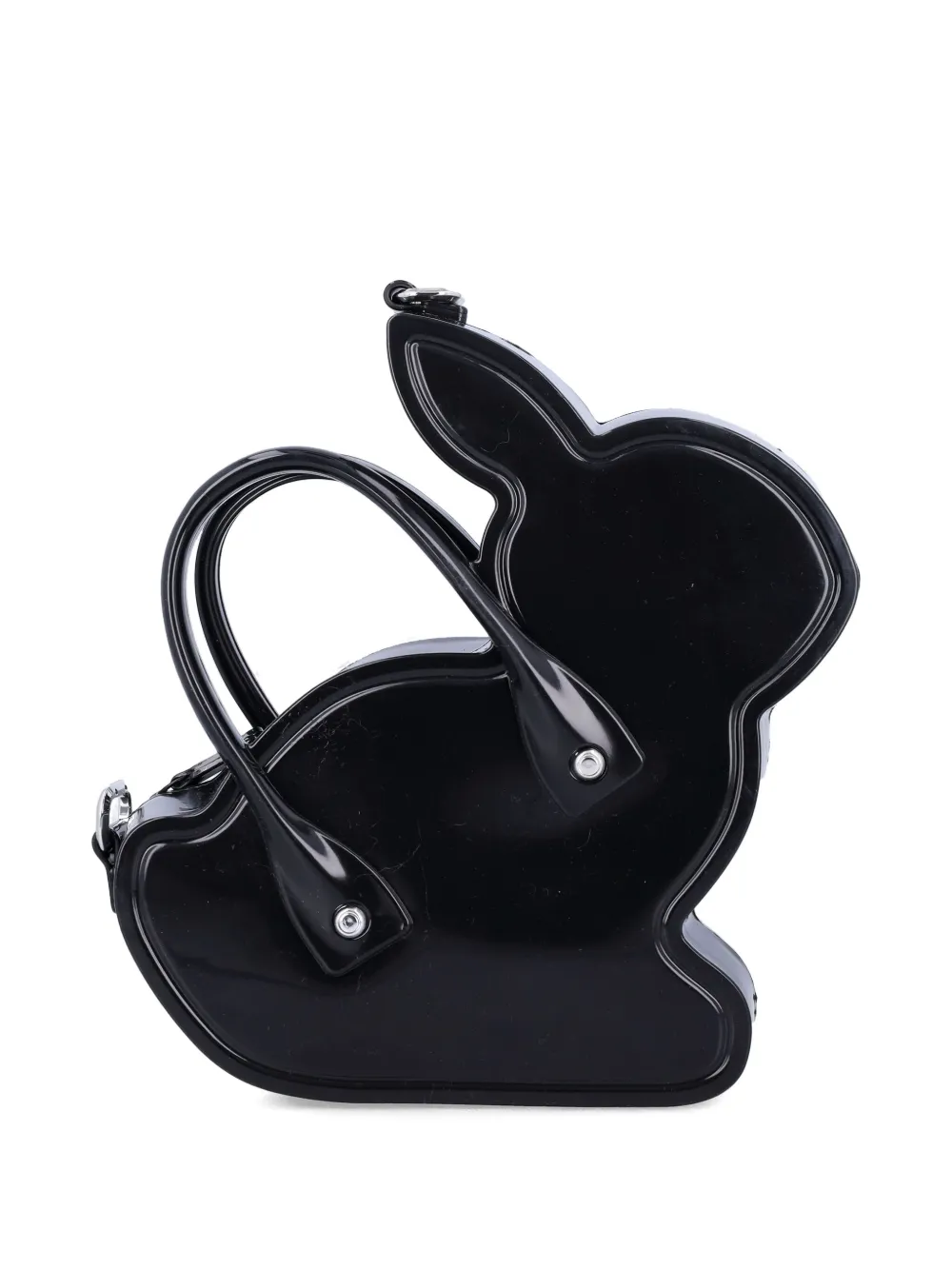 Comme Des Garçons Black Melissa Bunny-shaped Handbag In Black