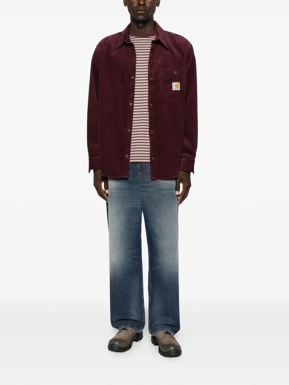 Carhartt WIP Ribfluwelen overhemd - Rood