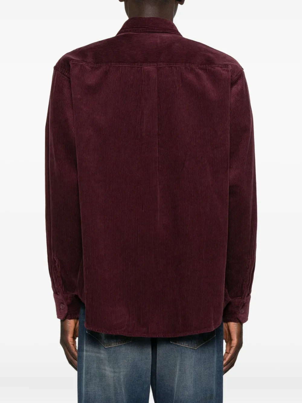 Carhartt Corduroy Shirt In Burgundy