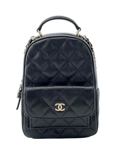 CHANEL Pre-Owned 2021-2025 Mini CC Quilted Caviar backpack