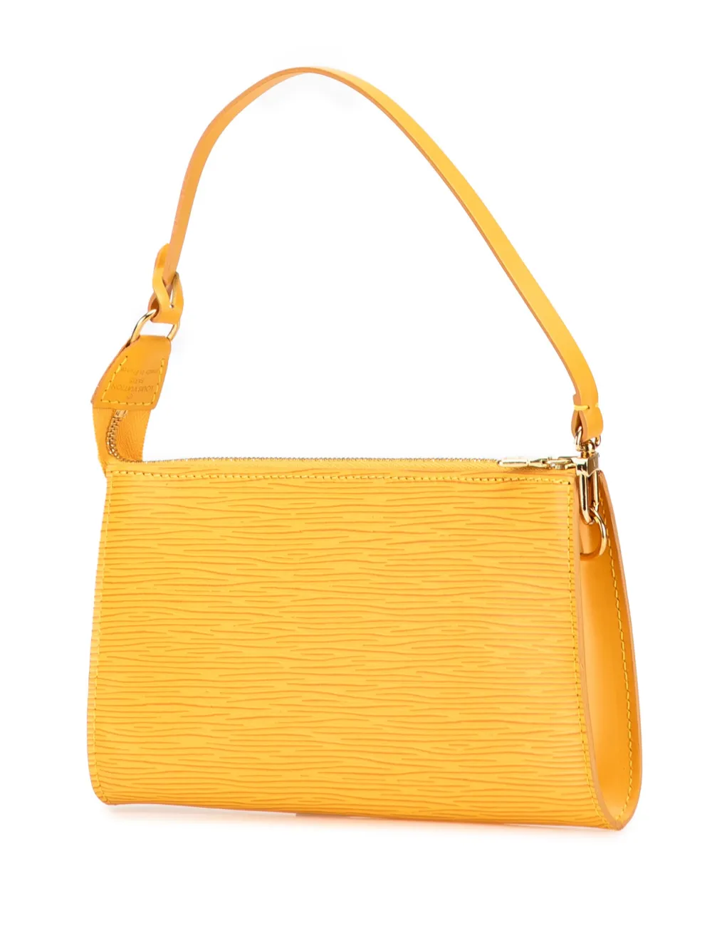 Pre-owned Louis Vuitton 2000 Epi Pochette Accessoires Shoulder Bag In Yellow