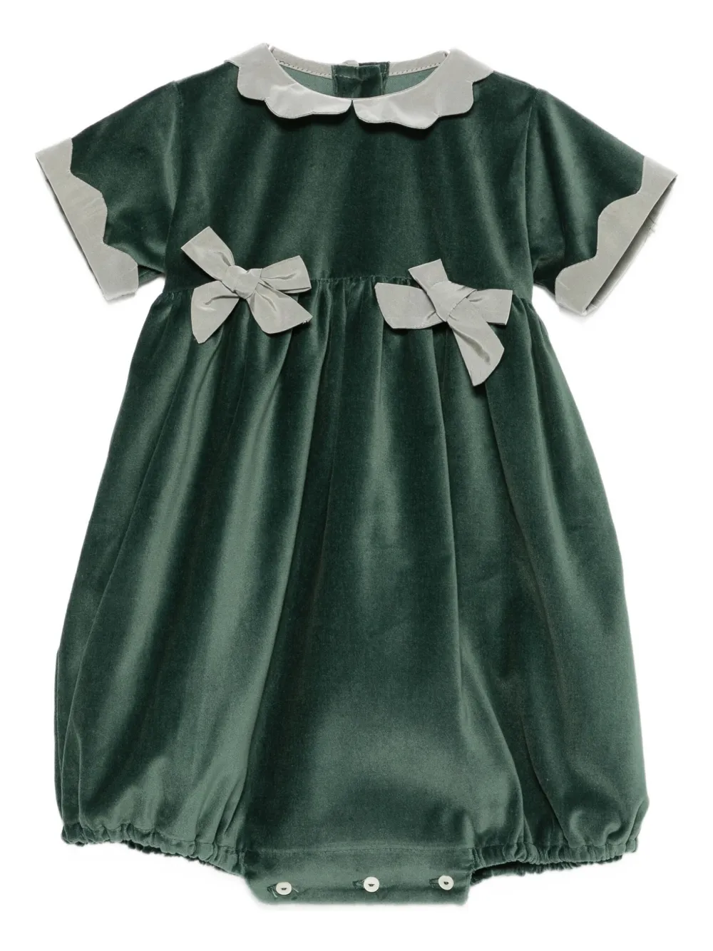 Mariella Ferrari bow-collared shorties | Green | Image 1