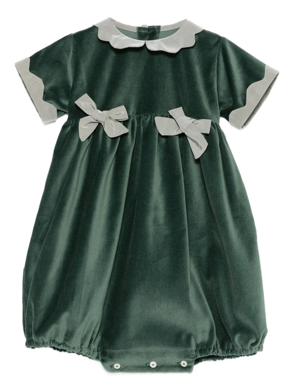 Mariella Ferrari bow-collared shorties - Verde