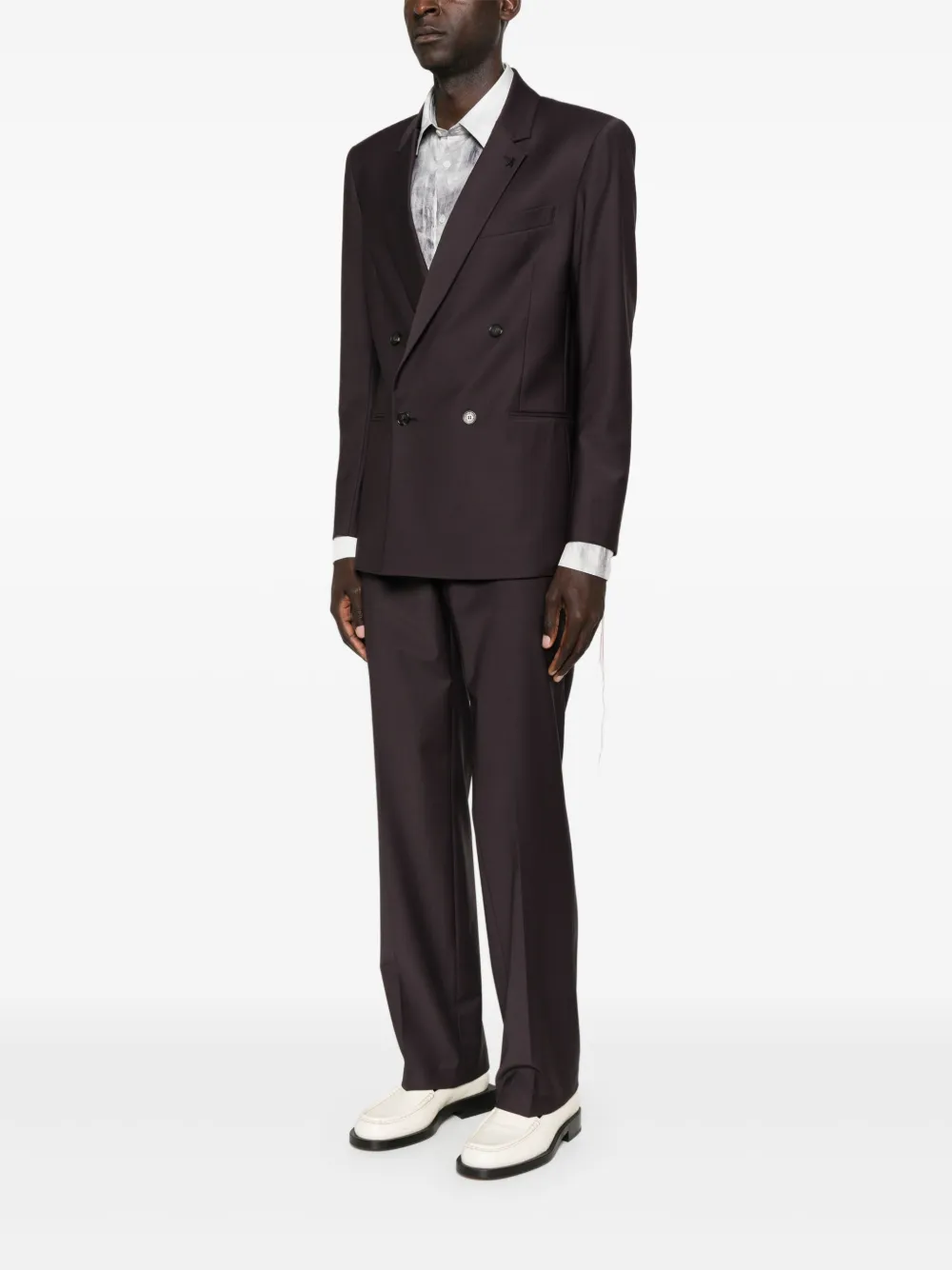 Patrizia Pepe Wollen blazer met dubbele rij knopen Rood