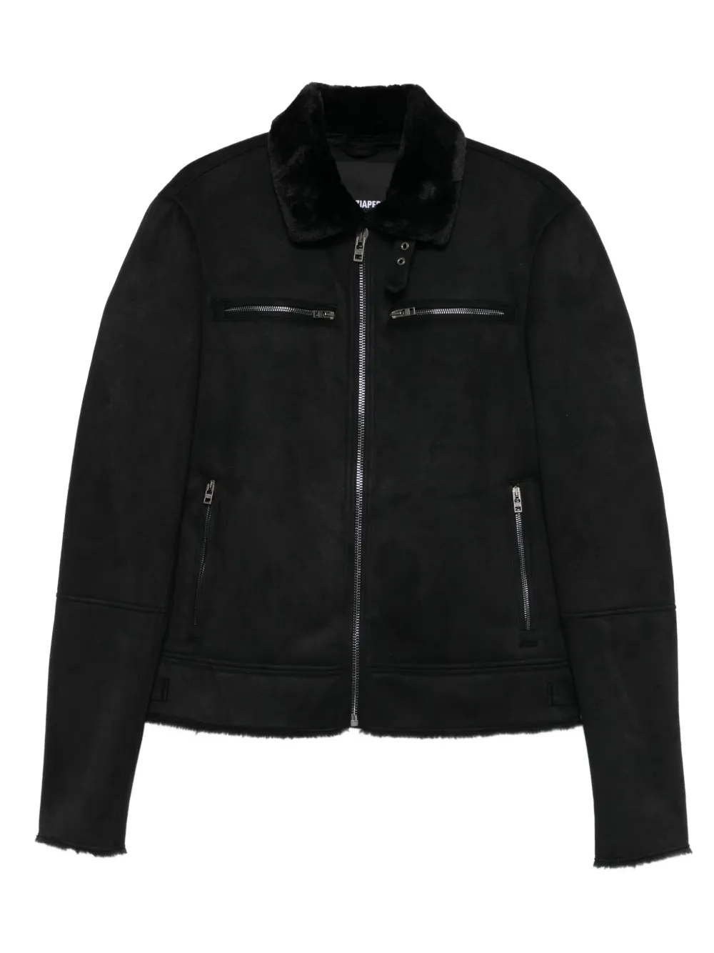 Patrizia Pepe soft-collar biker jacket | Black | Image 1