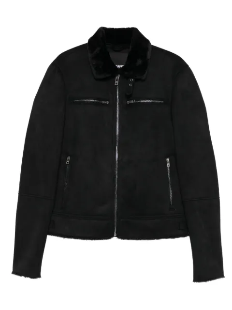 Patrizia Pepe soft-collar biker jacket