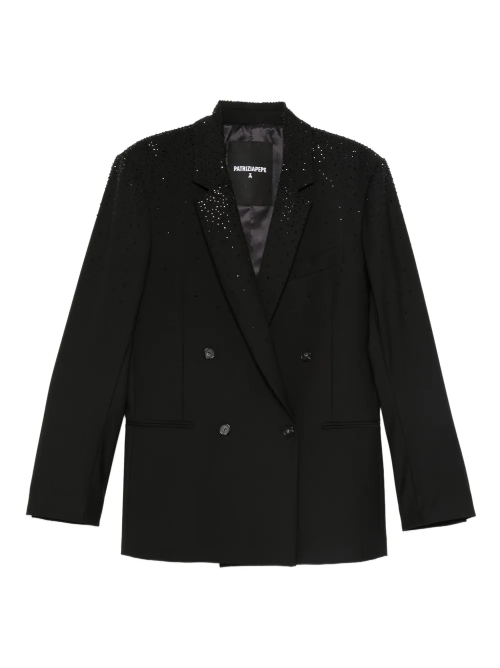 Patrizia Pepe rhinestone-embellished blazer | Black | Image 1