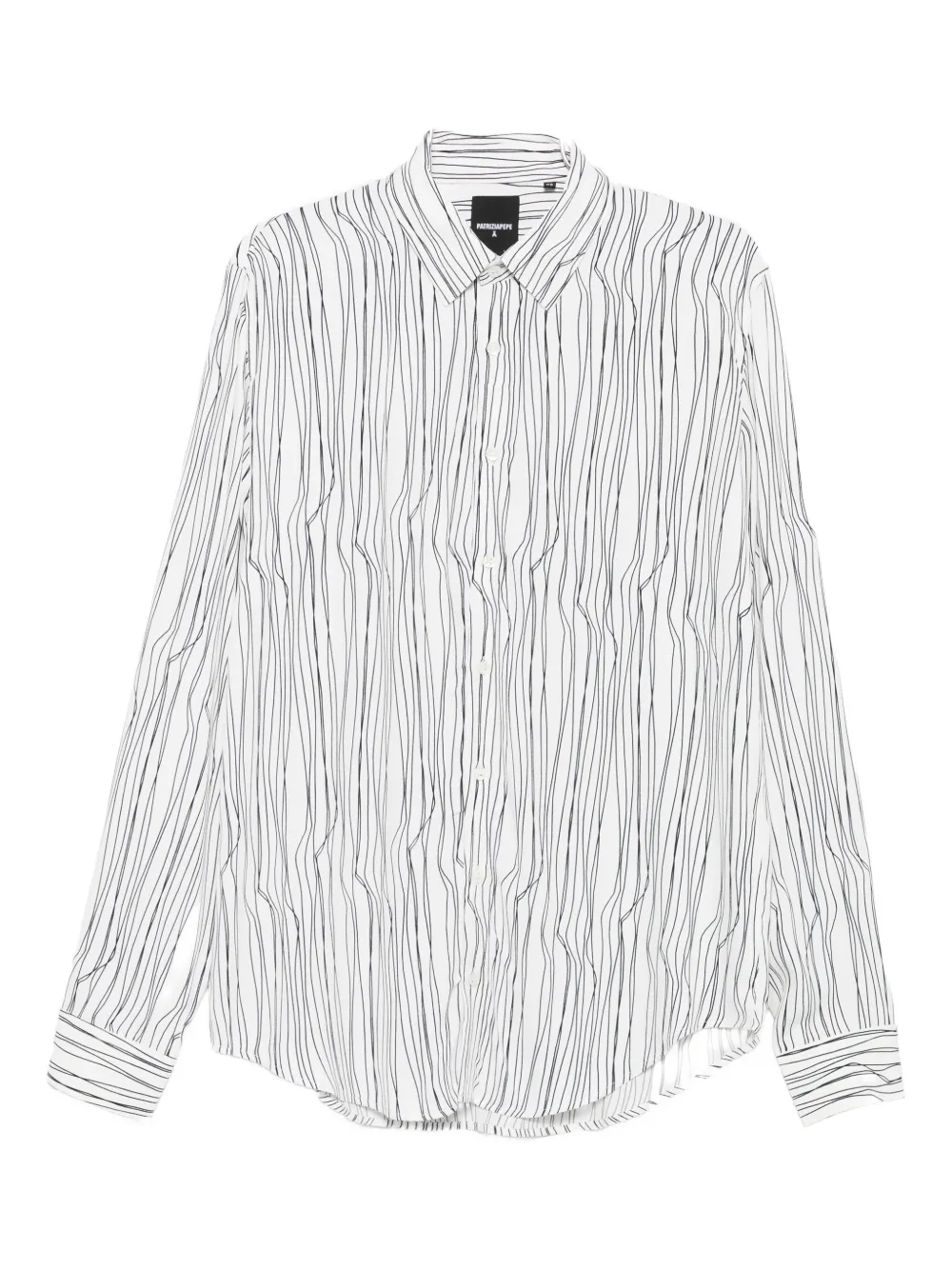 Patrizia Pepe Graphic-print Flowing Shirt In White