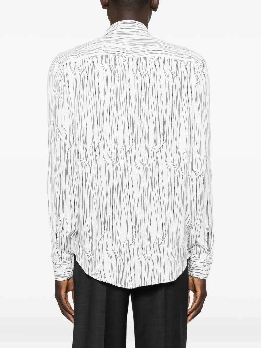 Patrizia Pepe Graphic-print Flowing Shirt In White