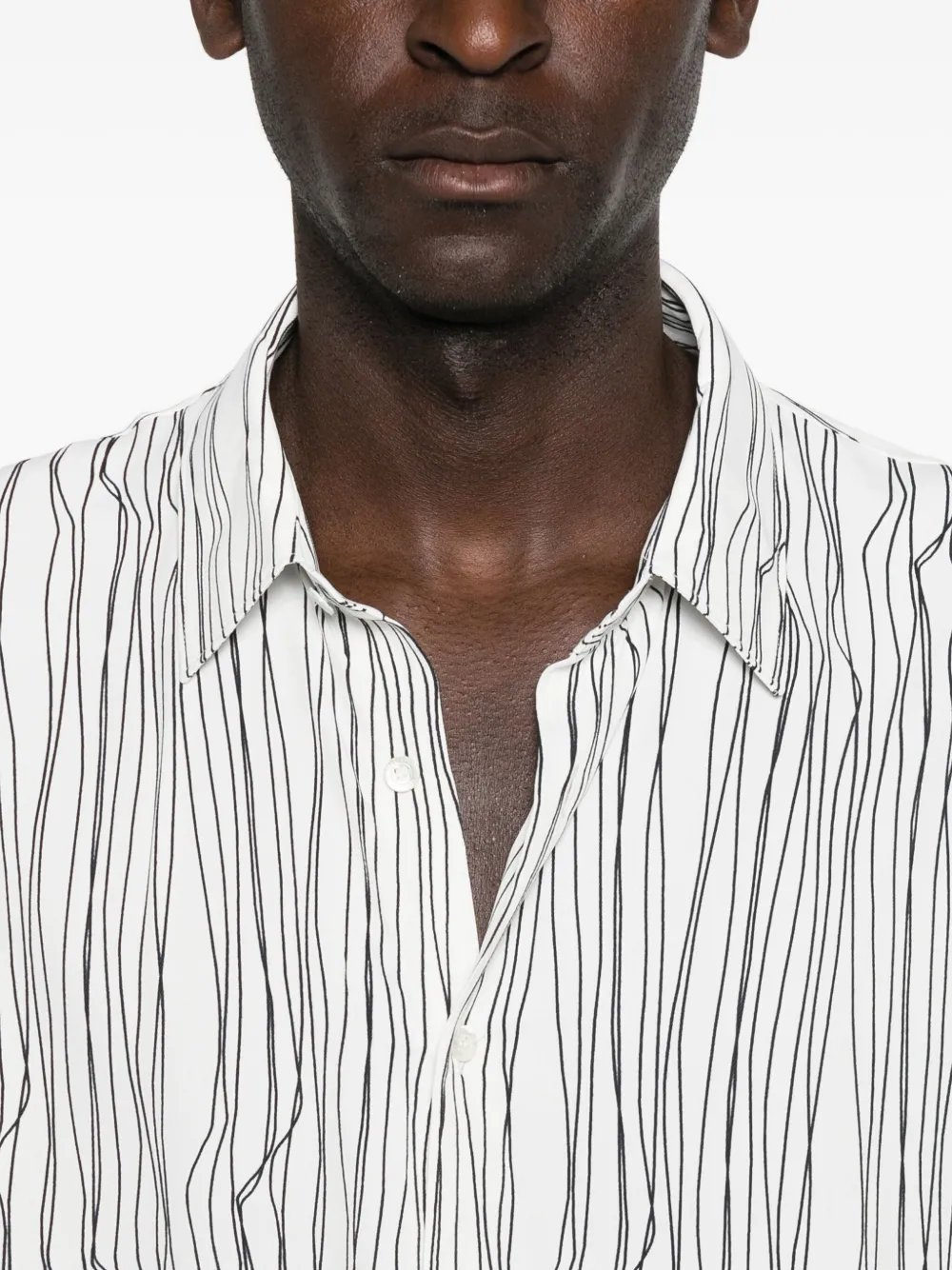 Patrizia Pepe Graphic-print Flowing Shirt In White