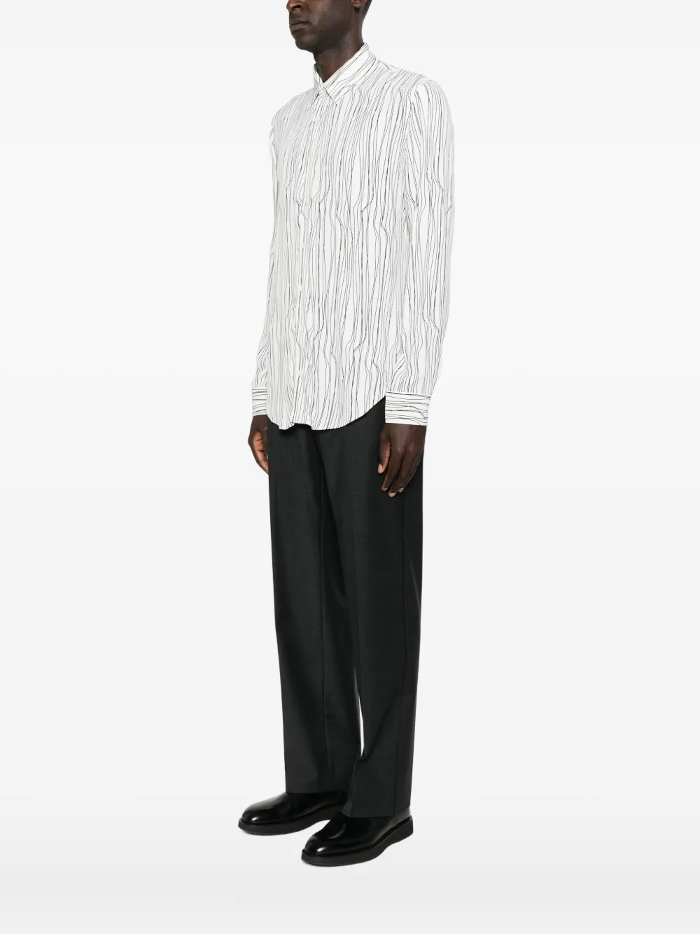 Patrizia Pepe Graphic-print Flowing Shirt In White
