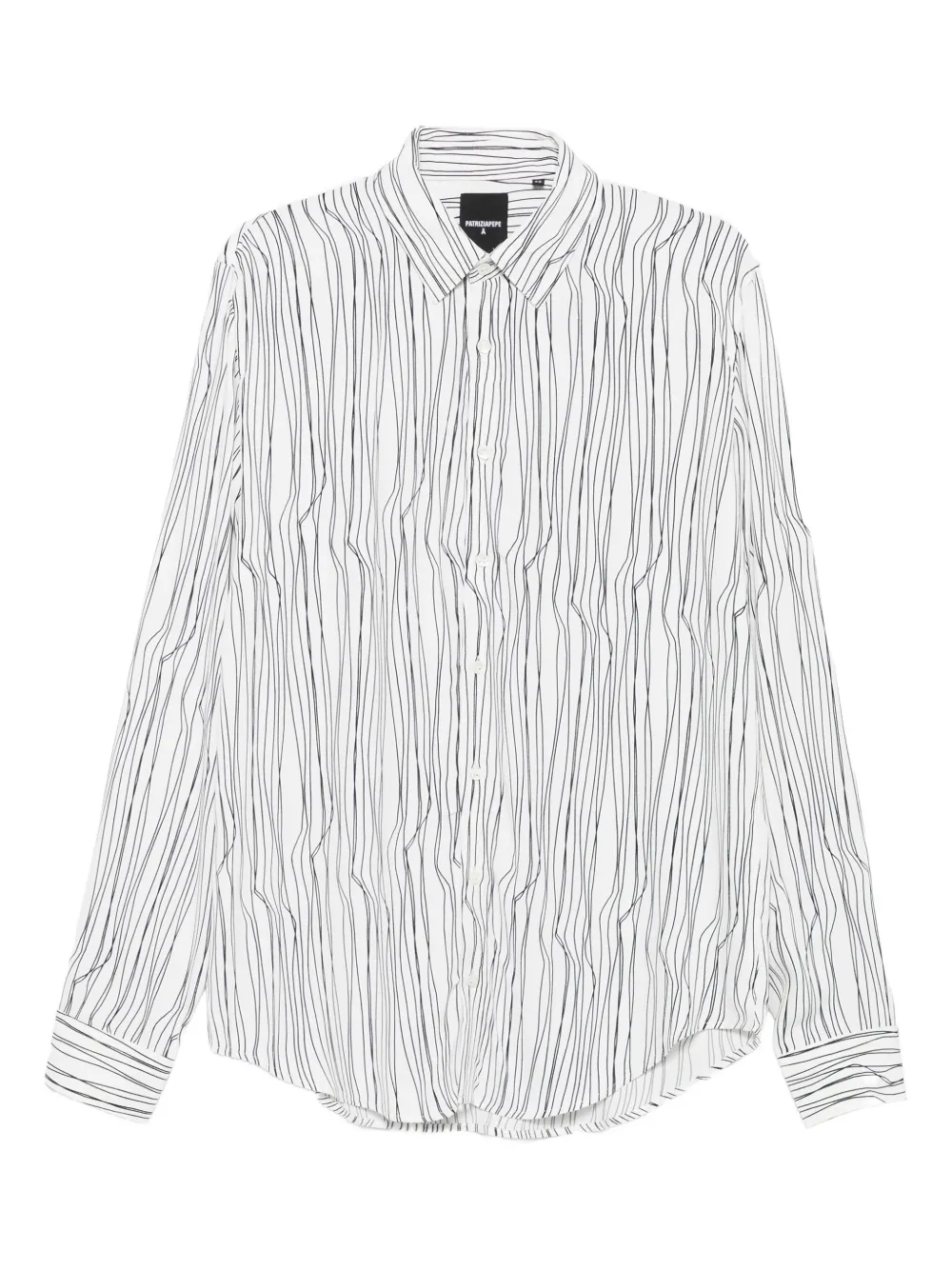 Patrizia Pepe graphic-print flowing shirt | White | Image 1
