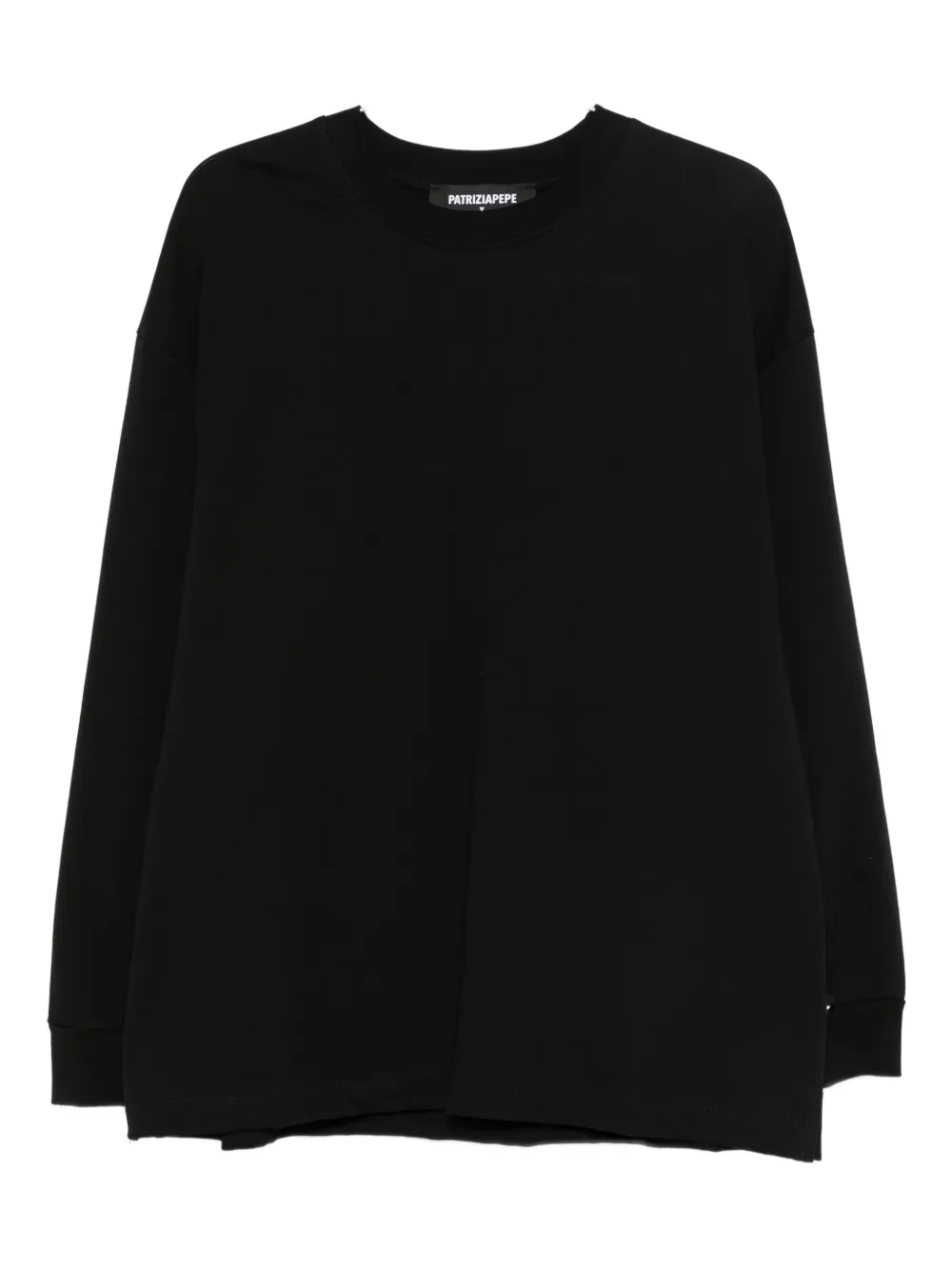 Patrizia Pepe Cotton Sweatshirt In Black