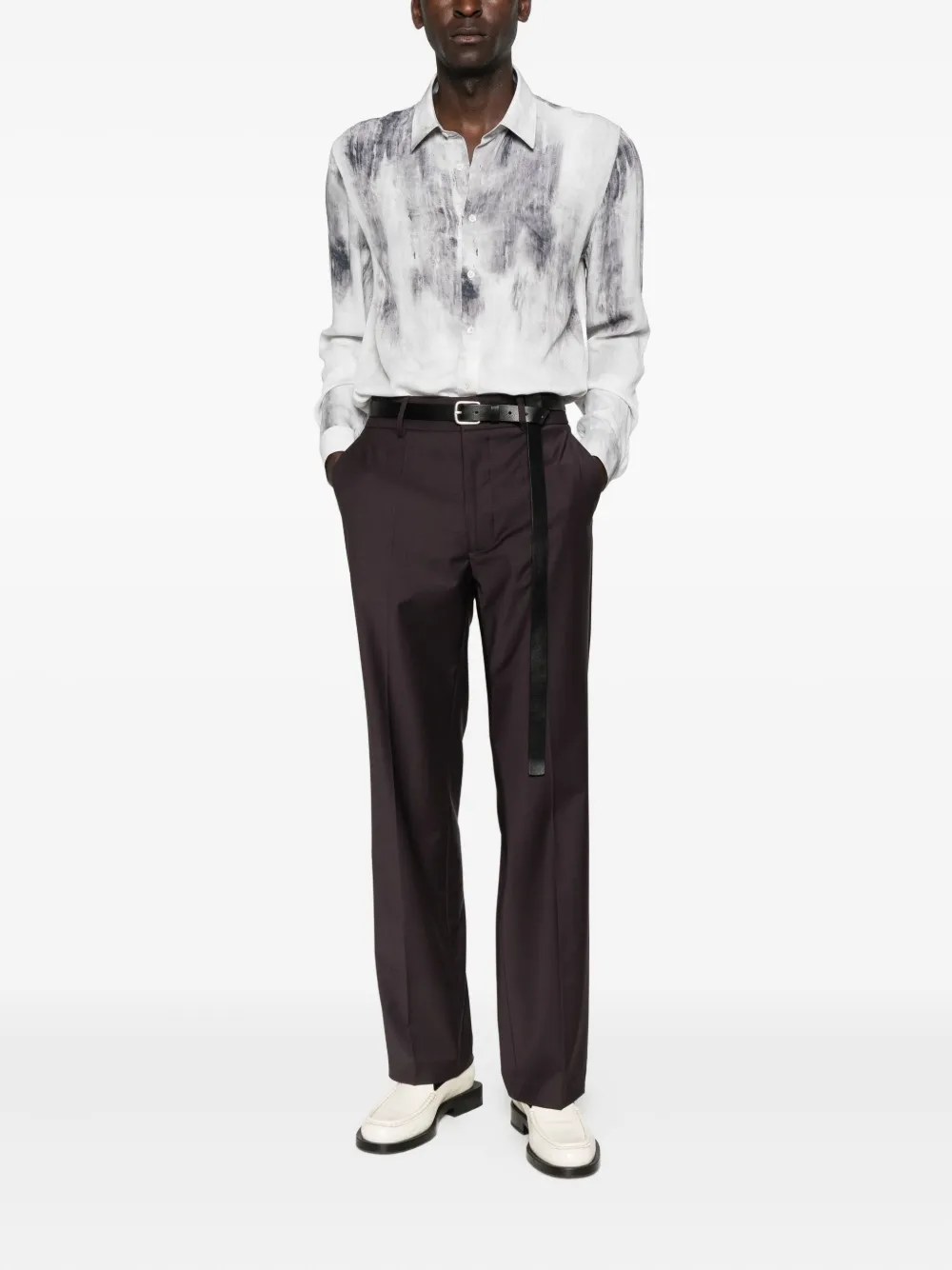 Patrizia Pepe Wollen slim-fit broek - Zwart