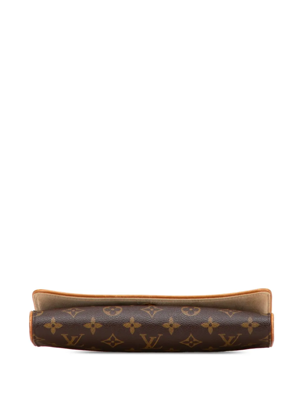 Pre-owned Louis Vuitton 1999 Monogram Pochette Twin Gm Crossbody Bag In Brown