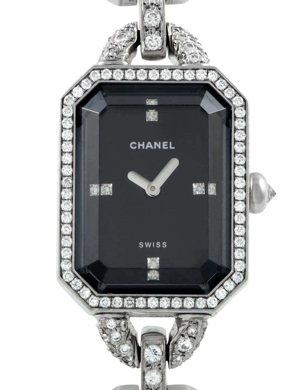 CHANEL Pre-Owned 18K white gold Premire diamond 20mm - シルバートーン CHANEL Pre-Owned 18K white gold Premire diamond 20mm - シルバートーン